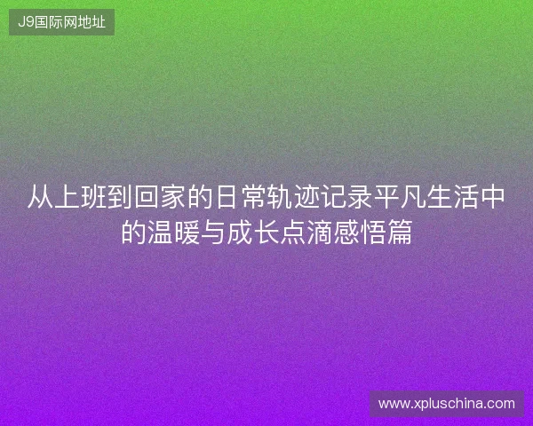 从上班到回家的日常轨迹记录平凡生活中的温暖与成长点滴感悟篇
